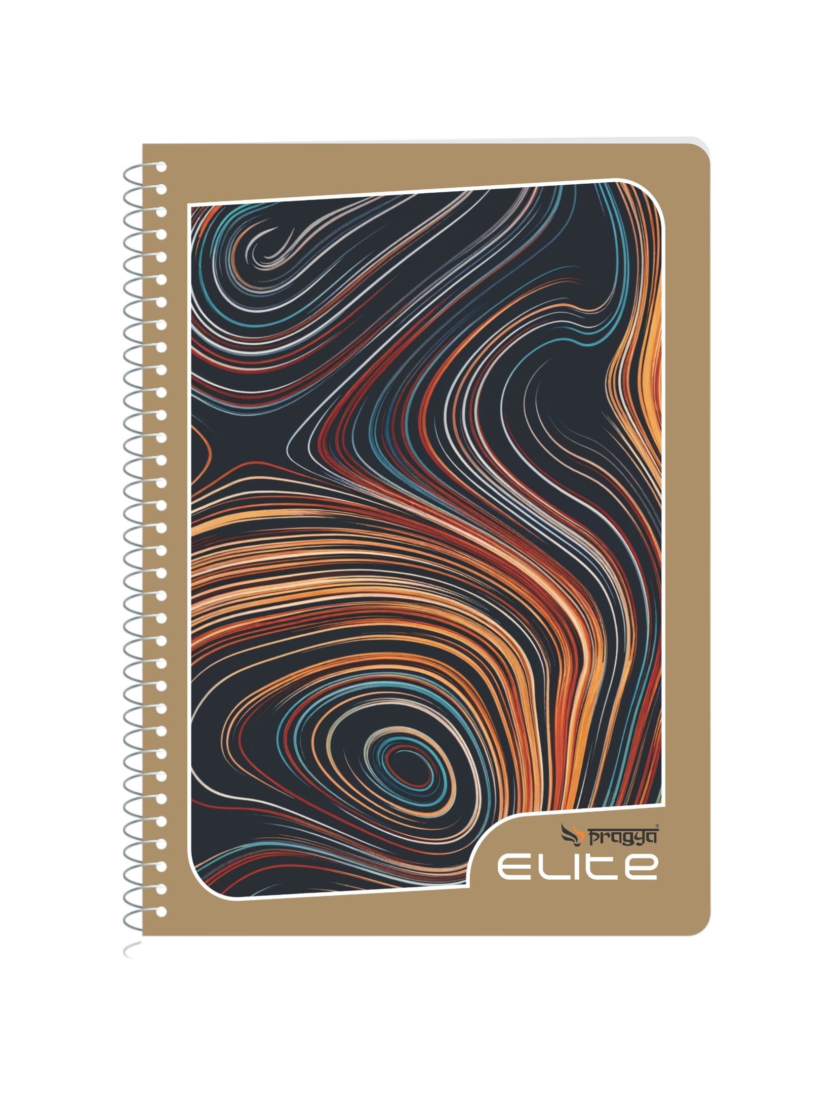 Pragya Multi Subject Spiral Notebook | A4 Size (21 x 29.7 cm), 500 Pages |Soft Durable Cover with Metallic Print | Metal Spiral Wire Bound | Ideal for Study, Office & Journaling