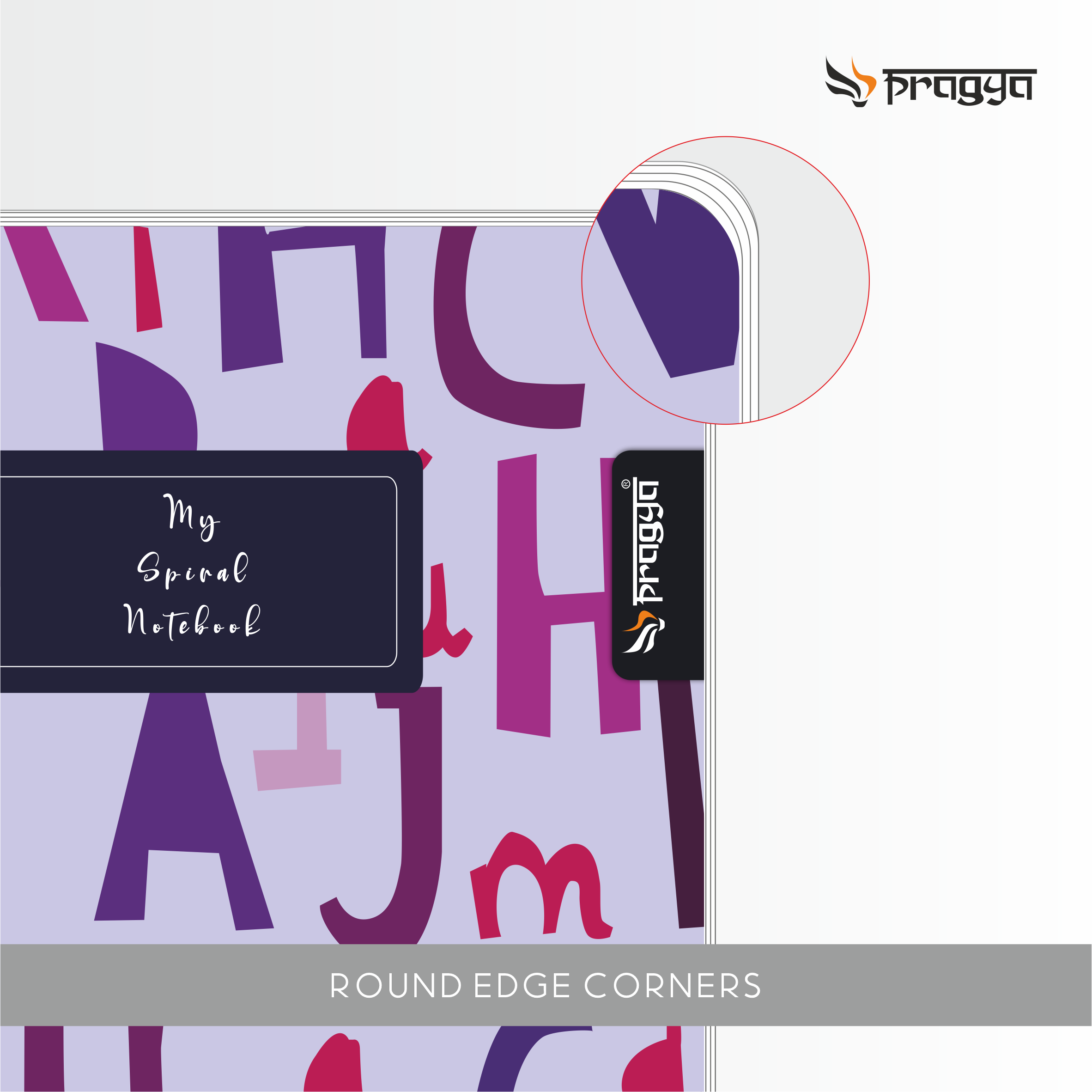Pragya Spiral Notebook – 200 Pages | Single Ruled | Soft Packet Cover | Size 26x19 cm | Durable Spiral Notebooks for School, Office & Daily Use (Pack of 12)