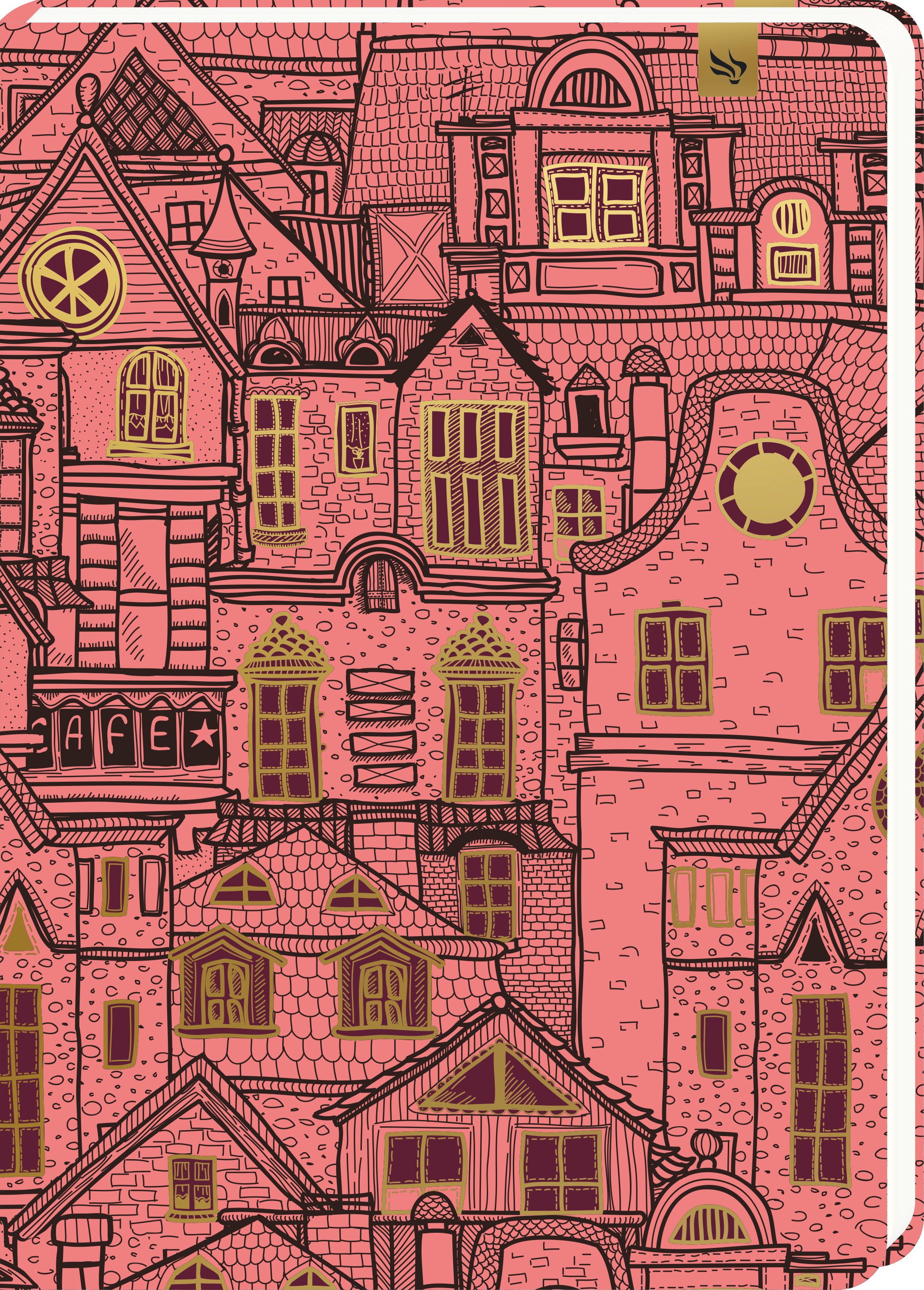 Pragya Elite Hard Bound Journal Notebook | Urban Print | B5 Size (17 x 23.8 CM) – 192 Pages, Single Ruled | Premium Hard Case Cover for Notes, Journaling, Office & School Use