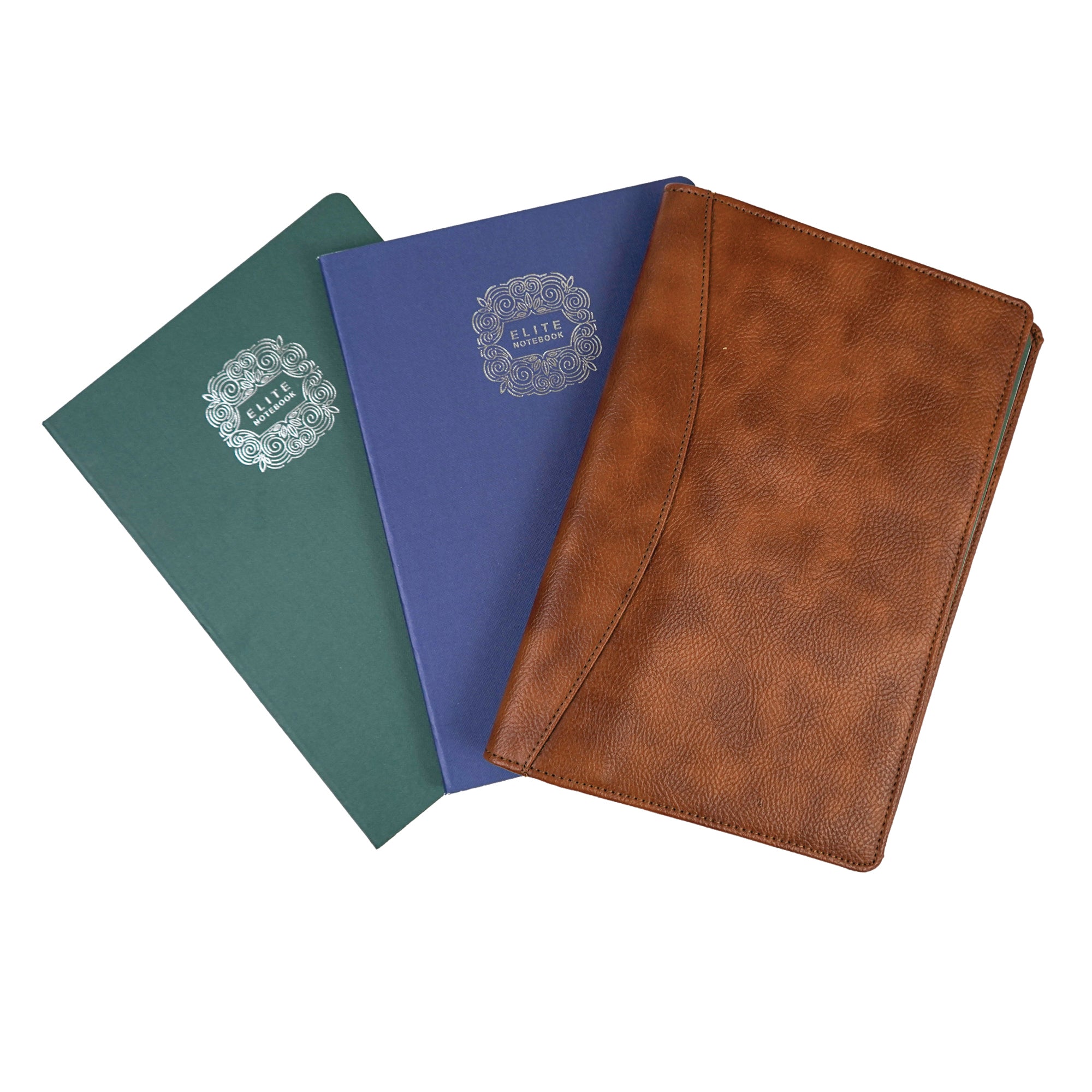 Pragya Refillable A5 Leather Travel Journal Organizer with Pockets and Pen Holder