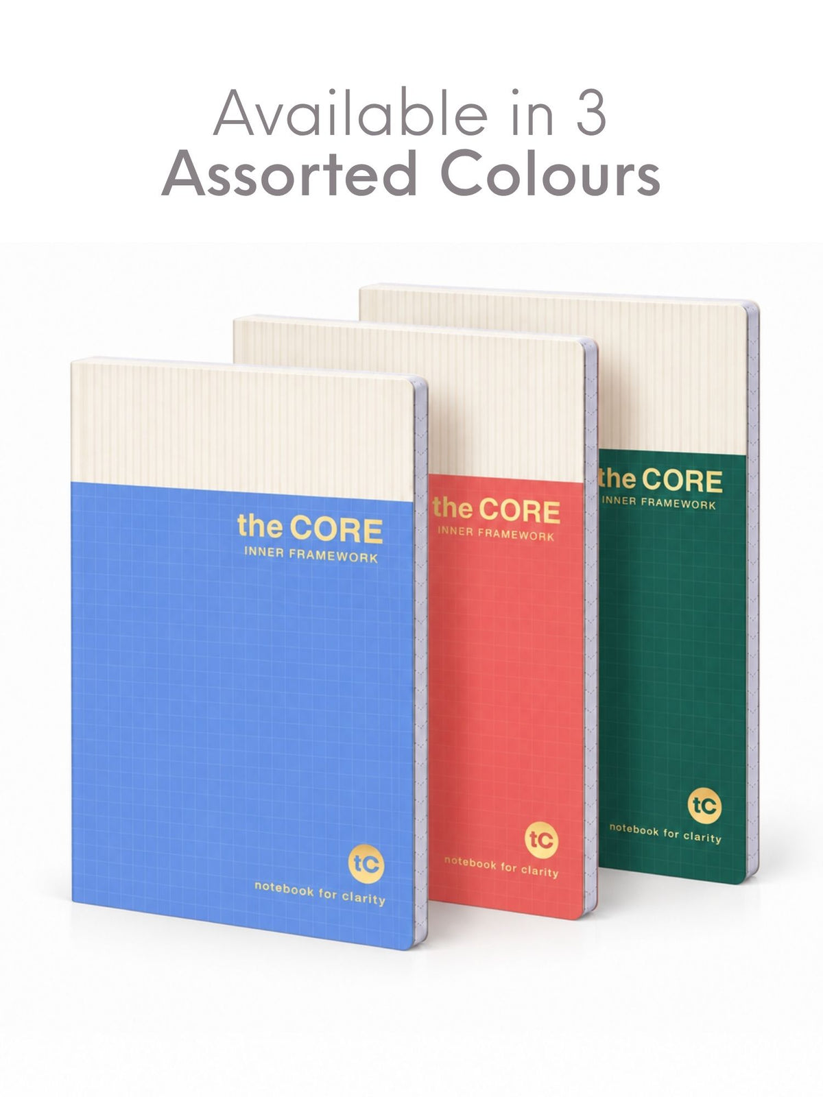 Core Series A4 Notebook | 160 Pages | Ruled | Thread Sewn | Gold Foil Cover