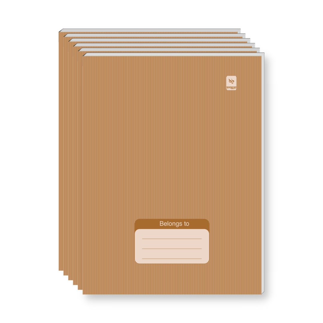 Pragya Notebook (24cm x 18cm, 172 Pages, Single/Four/Square line) Luxe Series Thread Sewn  |  Pack of 6