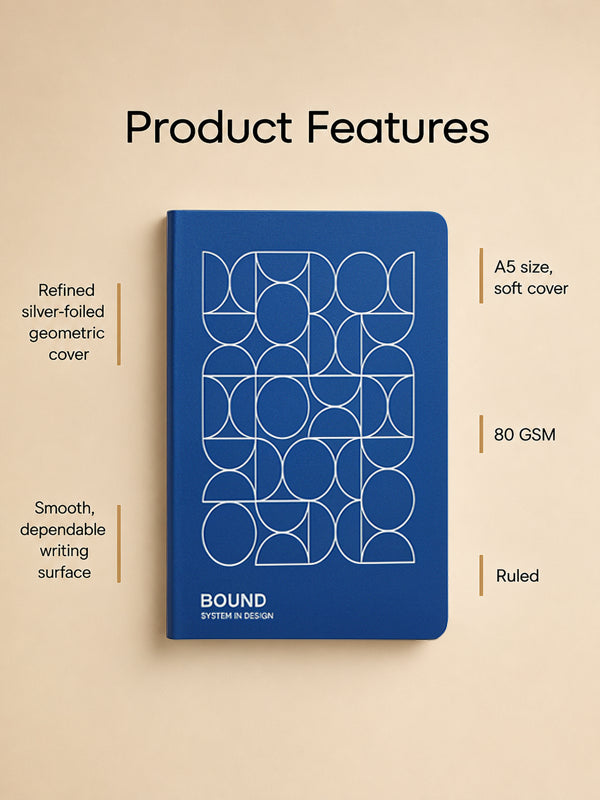 Blue Poppy Notebook | A5 | Dotted Grid | 120 Pages | 80 GSM Paper