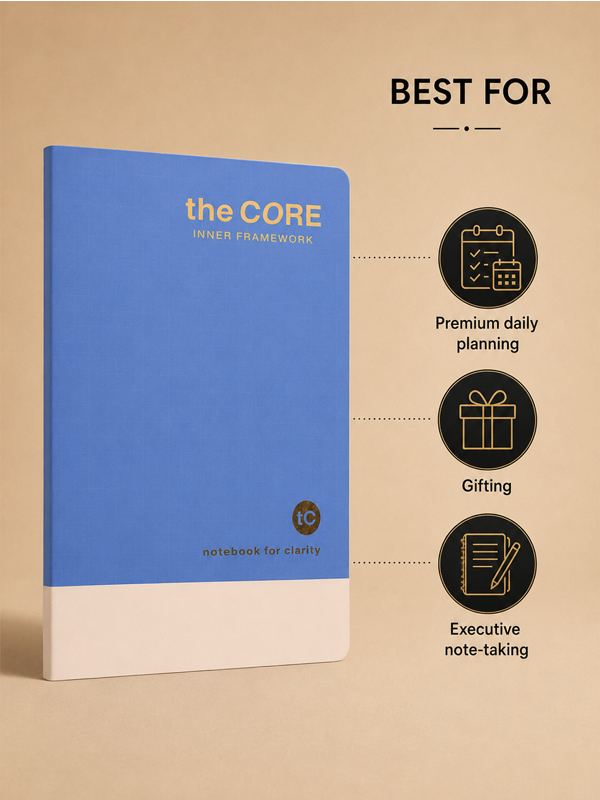 Core Series A4 Notebook – 140 / 172 Pages | Ruled | Thread Sewn | Premium Gold Foil Cover