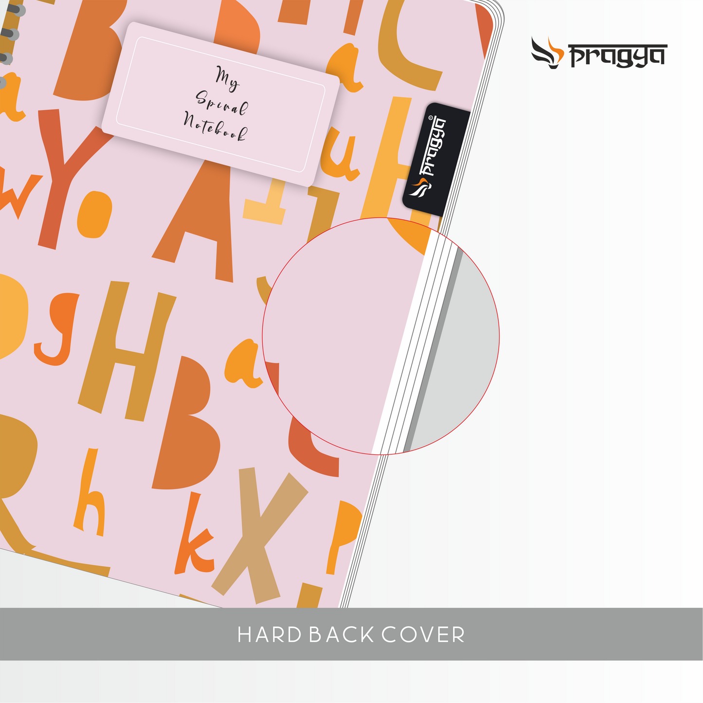 Pragya Spiral Notebook (19cm x 26cm, 250 Pages, Ruled)  |  Pack of 3