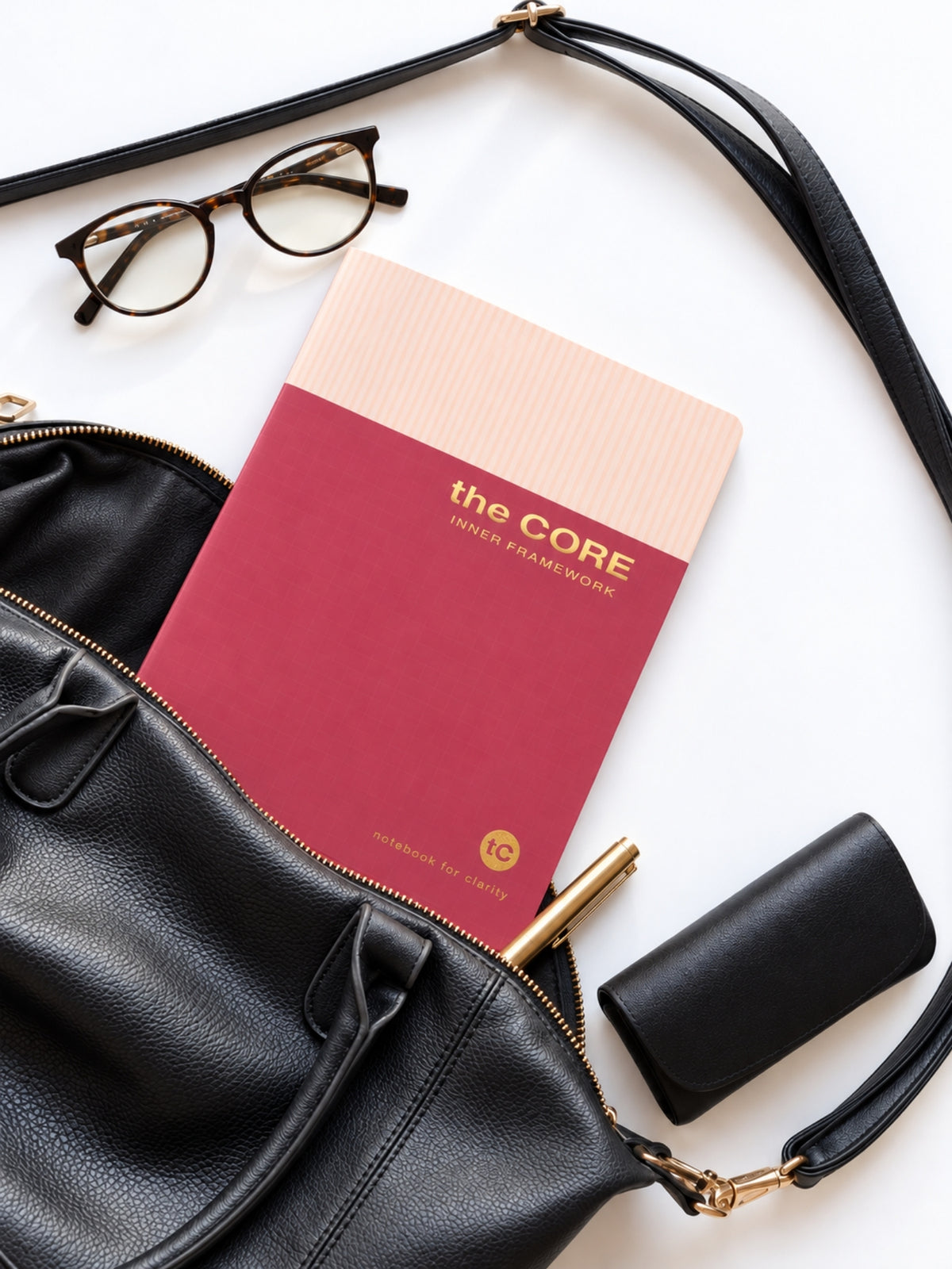 Core Series A4 Notebook | 160 Pages | Ruled | Thread Sewn | Gold Foil Cover