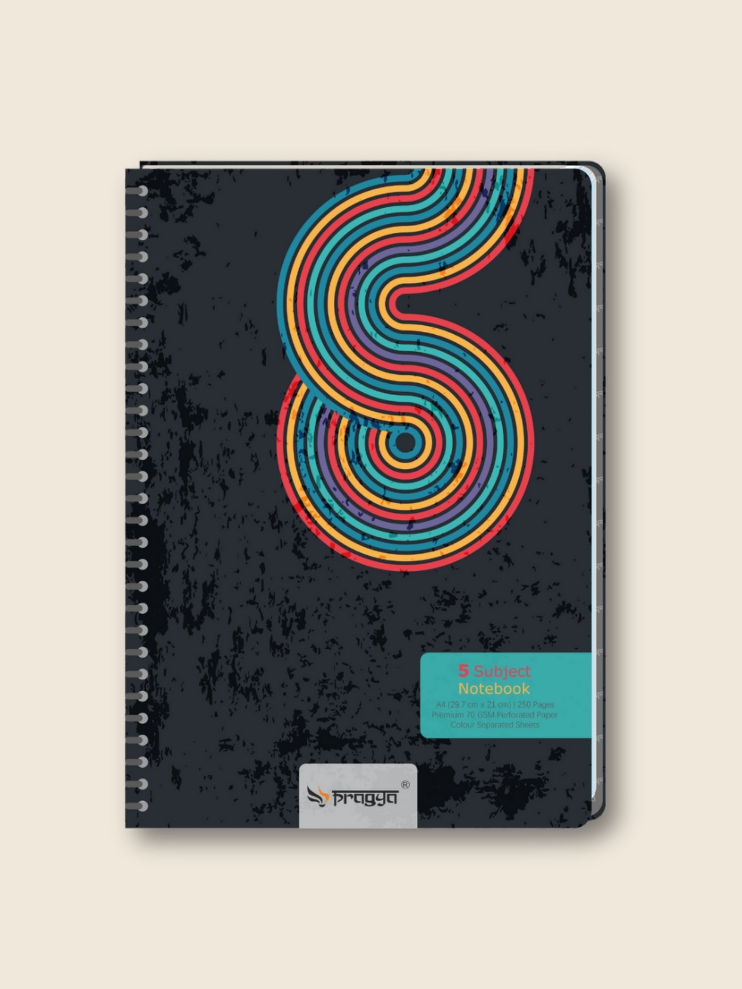 Elite Collection 6 Subject Spiral Notebook | B5 (17.5 x 25 cm) | | Single Ruled | Hard Cover | 70 GSM |  300 Pages
