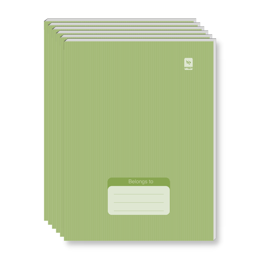 Pragya Notebook (24cm x 18cm, 140 Pages, Single/Four/Square line) Luxe Series Thread Sewn  |  Pack of 6