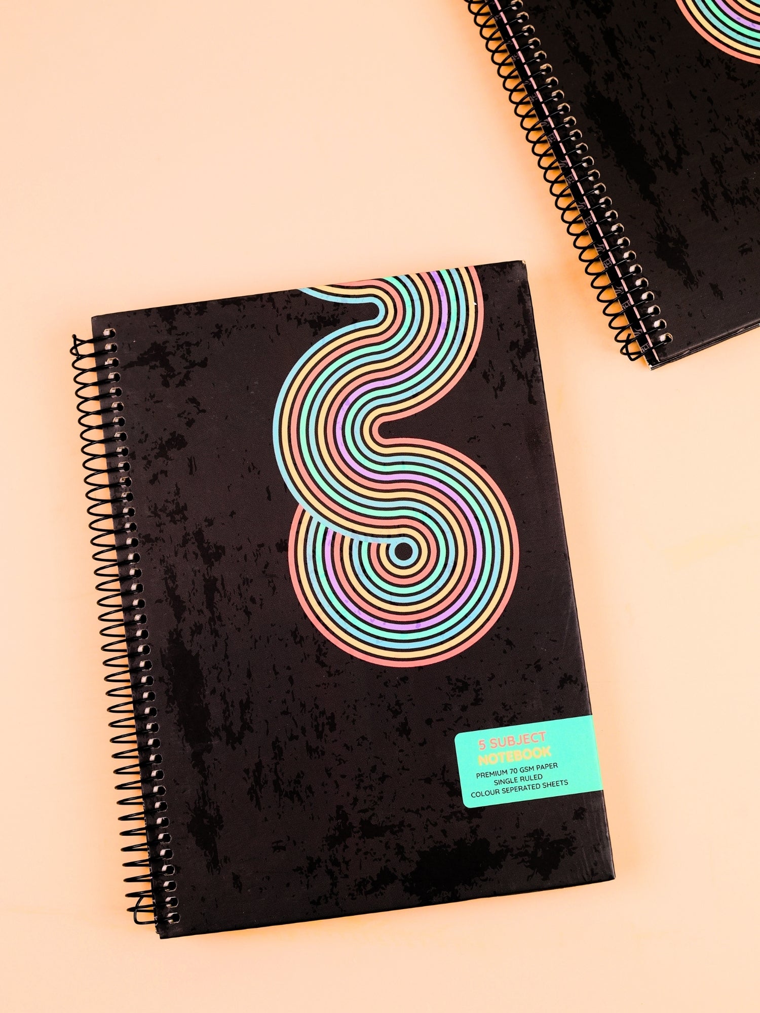 Spiral Notebook for 6 Subjects | Hard Cover | Single Ruled |  300 Pages