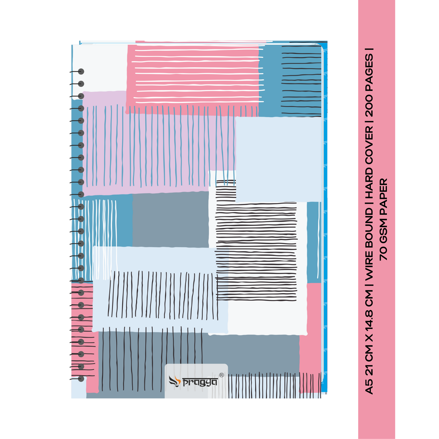 Pragya Elite Collections Wire-O Notebook – Single Ruled Pages – Premium Hard Cover Spiral-Bound Notebook for Office, School & Personal Use (Pack-4)