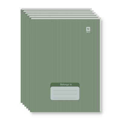 Pragya Notebook (24cm x 18cm, 140 Pages, Single/Four/Square line) Luxe Series Thread Sewn  |  Pack of 6