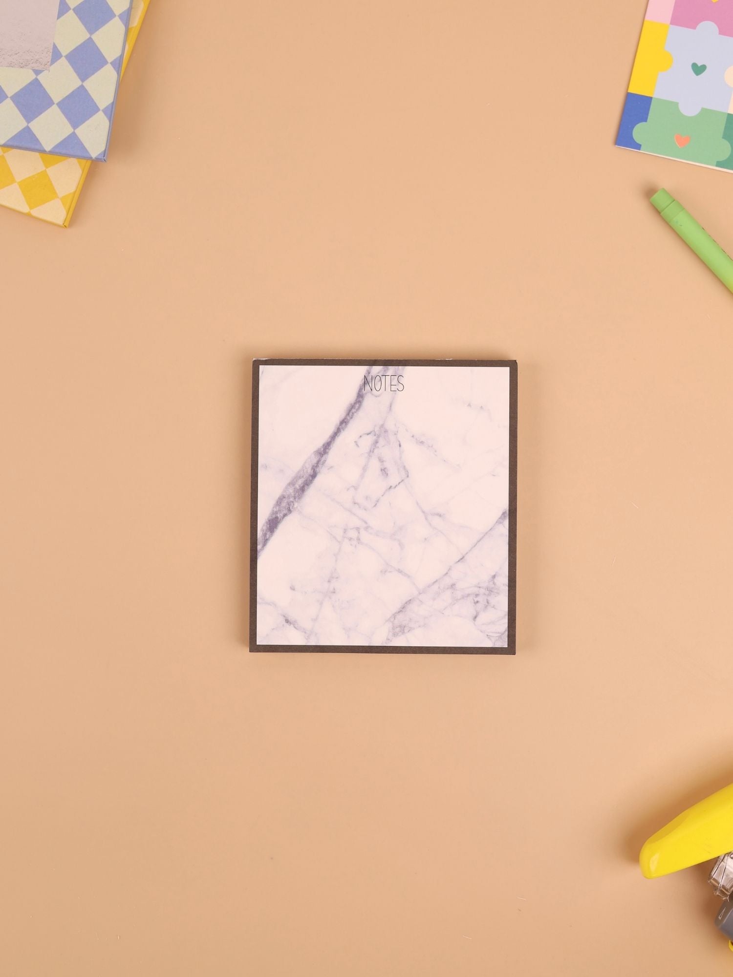 Marble Desk Notepad Set – Notes, To Do & Checklist Pads | Tear-Off Sheets