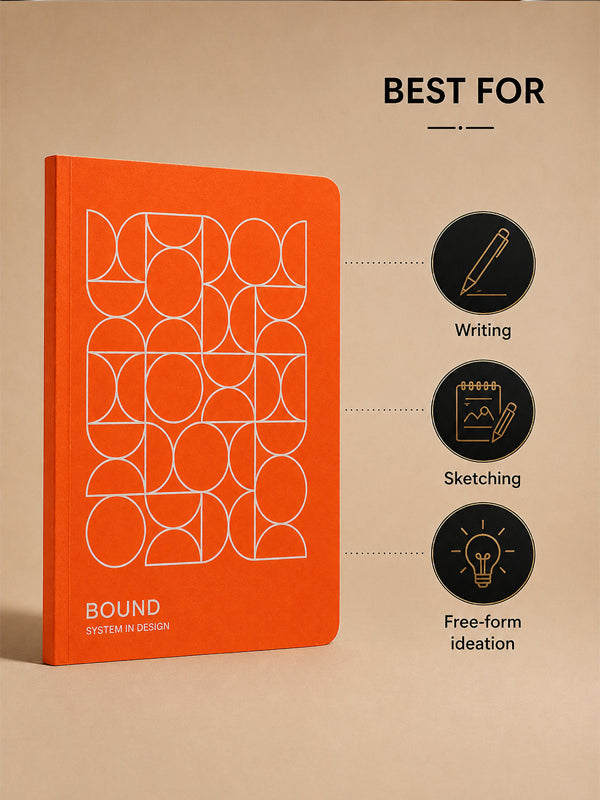 Orange Poppy Notebook | A5 | Plain | 120 Pages | 80 GSM Paper