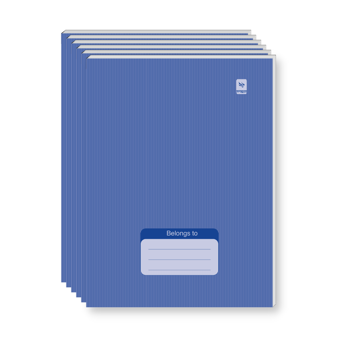 Pragya Notebook (24cm x 18cm, 120 Pages, Single/Four/Square line) Luxe Series Thread Sewn  |  Pack of 6