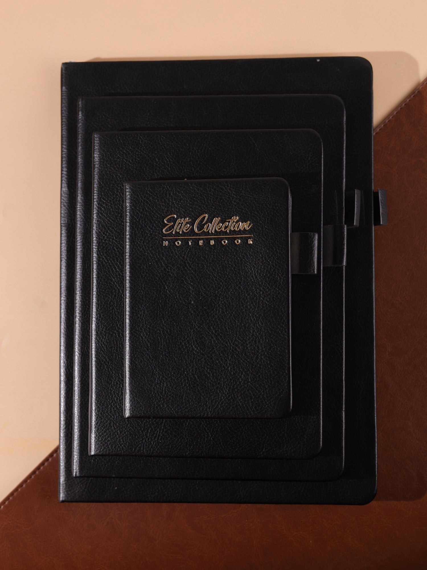 Elite Collection Hard Cover Notebook – Leatherette Cover | 192 Pages | 80 GSM Paper