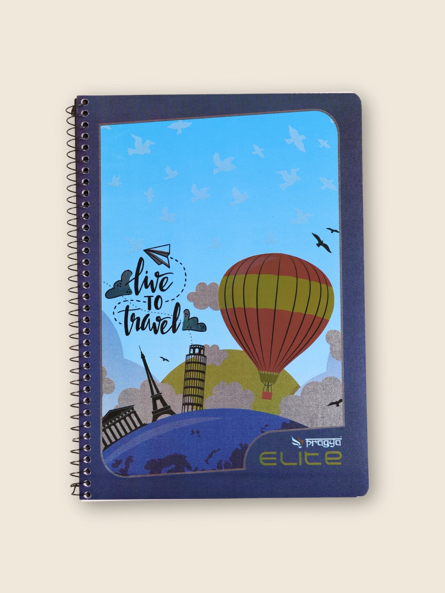 Spiral Notebook | A4 | Special Effect Cover with Metallic Wire | Pack of 2