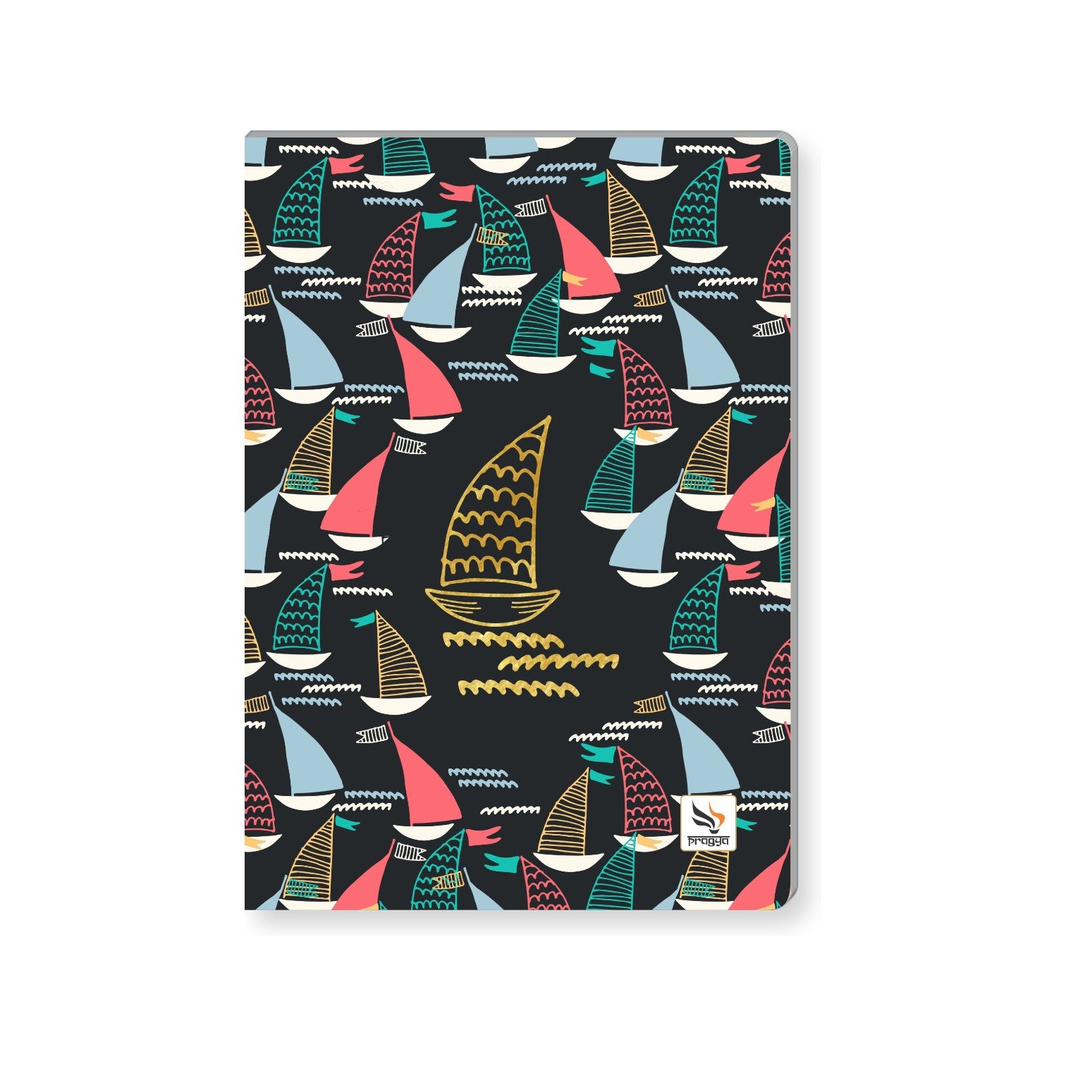 Pragya B5 Journal Notebook Set, 192 Pages, 80 GSM Single Ruled, Soft Cover Design with Printed Effects