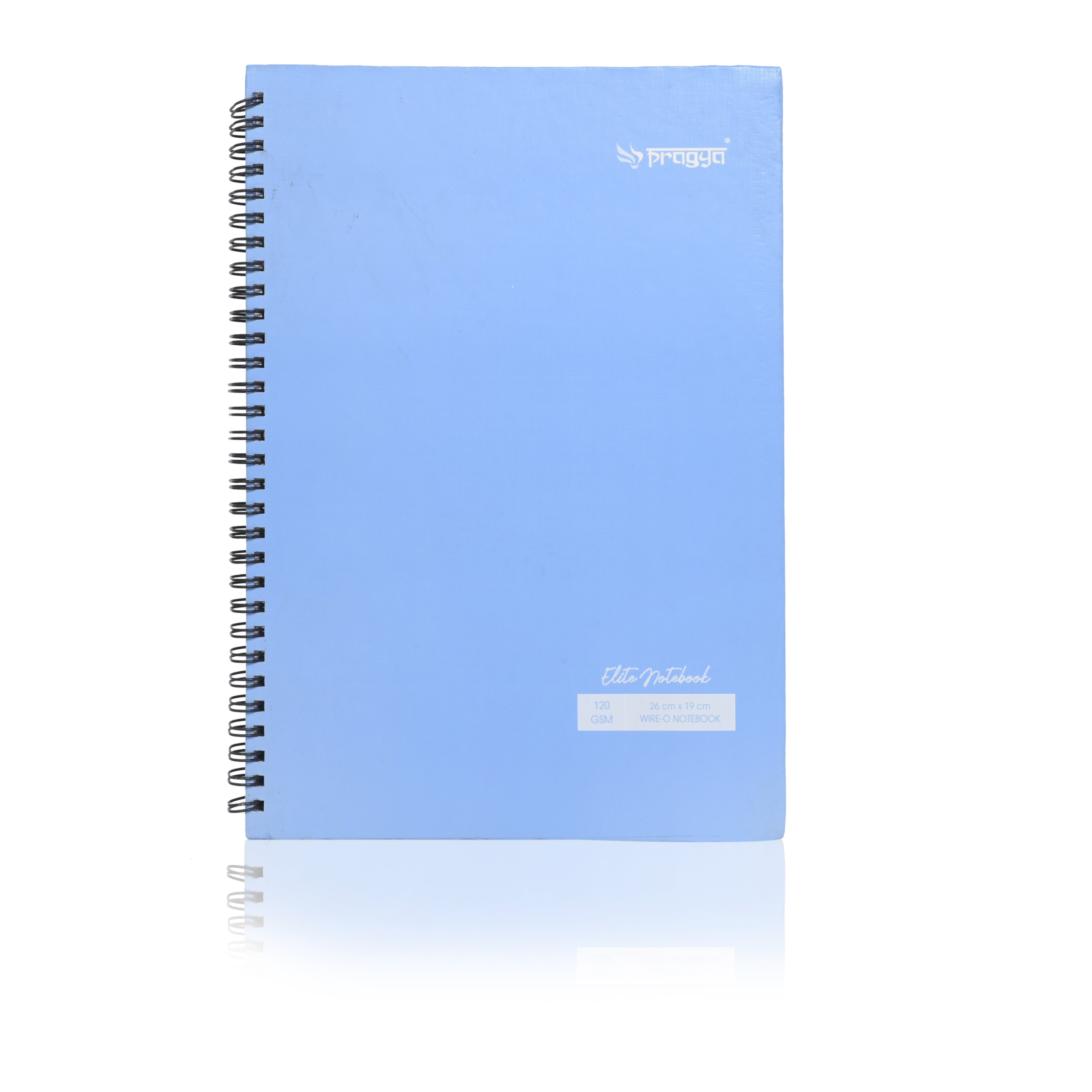 Pragya Wire-O Notebook – 120 Pages | Single Ruled | 120 GSM Paper |Size-( 26x19) cm |  Premium Spiral Notebooks for School, Office & Personal Use (Pack Of 12)