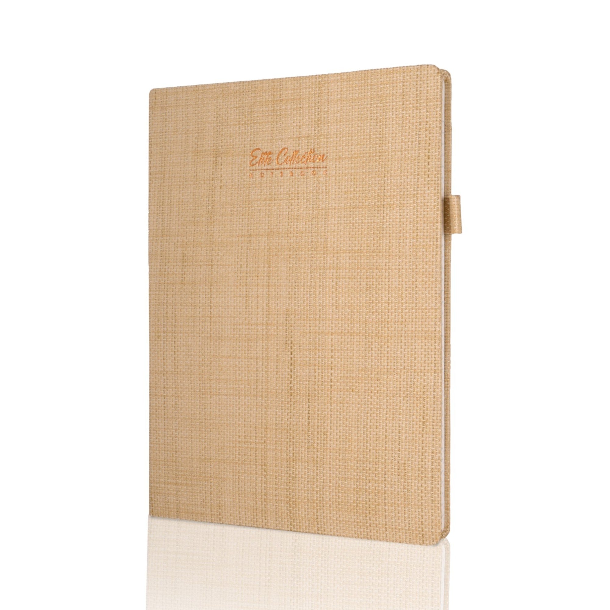 Pragya Elite Collection Classic Diary Notebook | Jute Finish Hard Cover | 192 Pages | Single Ruled | 80 GSM Natural Shade Paper