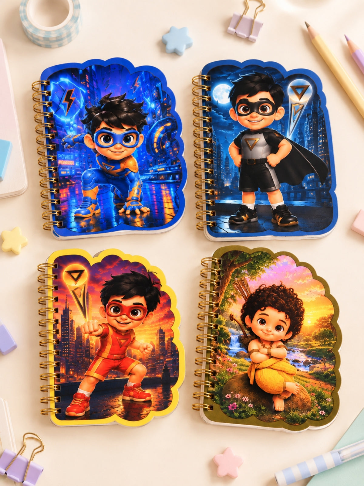 Mega set: Hero Squad character notebooks