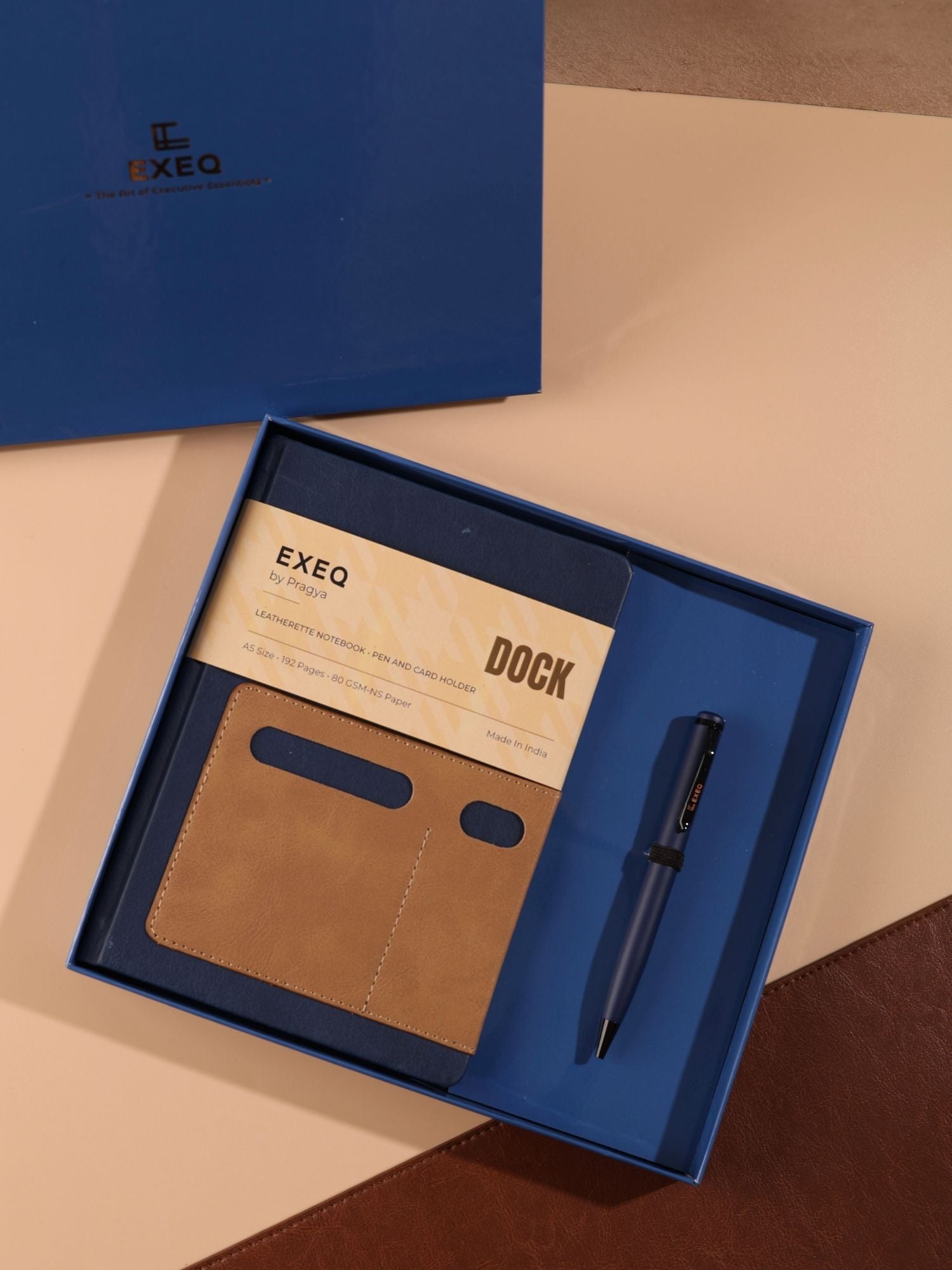 Blue Dock Notebook & Pen Combo Kit