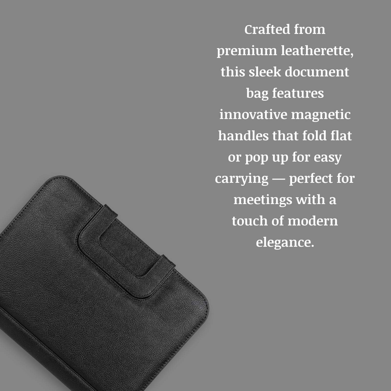 Pragya Leatherette Document Organizer Bag – Multipurpose File Folder with Notepad, Card Slots, Stationery Space & Magnetic Handles