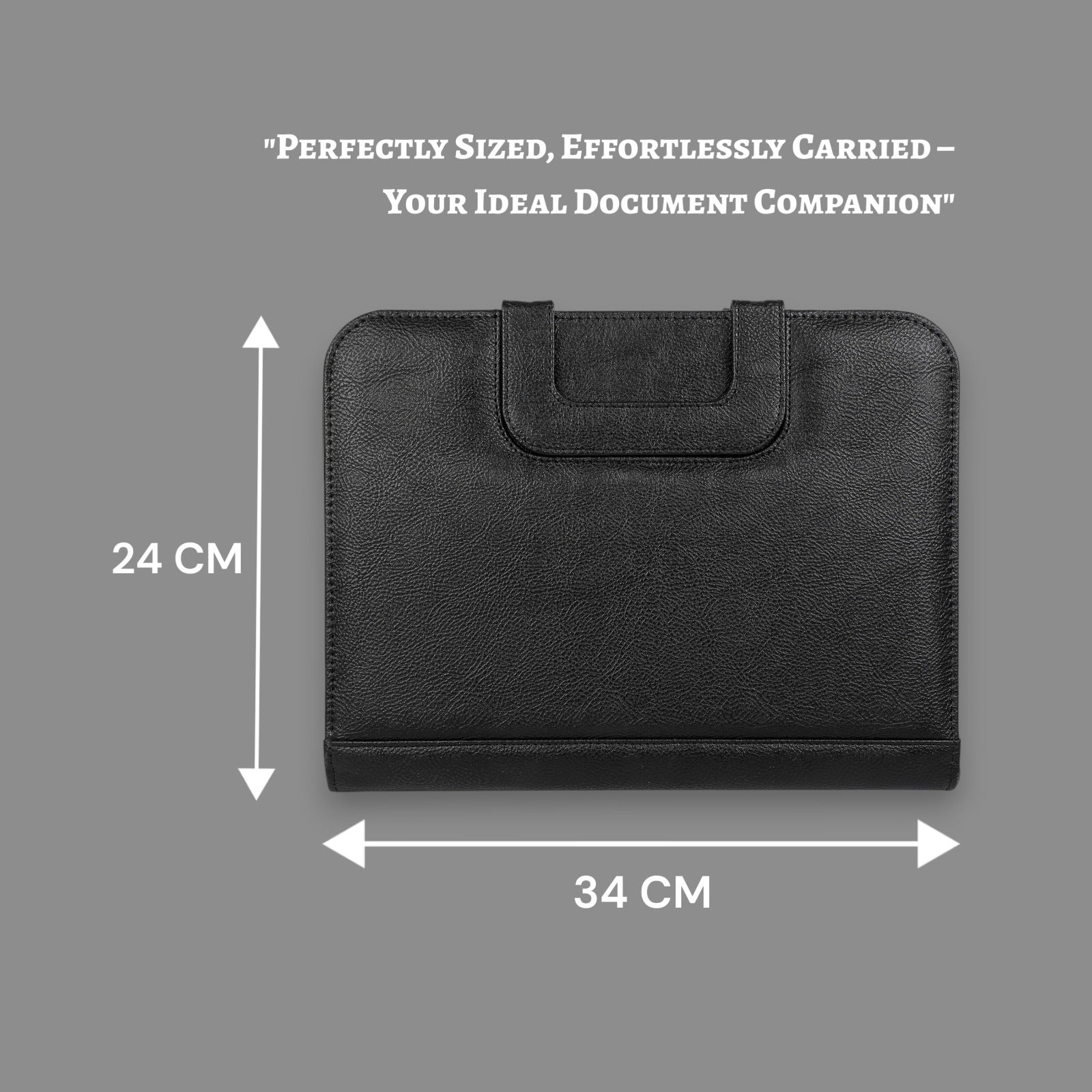 Pragya Leatherette Document Organizer Bag – Multipurpose File Folder with Notepad, Card Slots, Stationery Space & Magnetic Handles