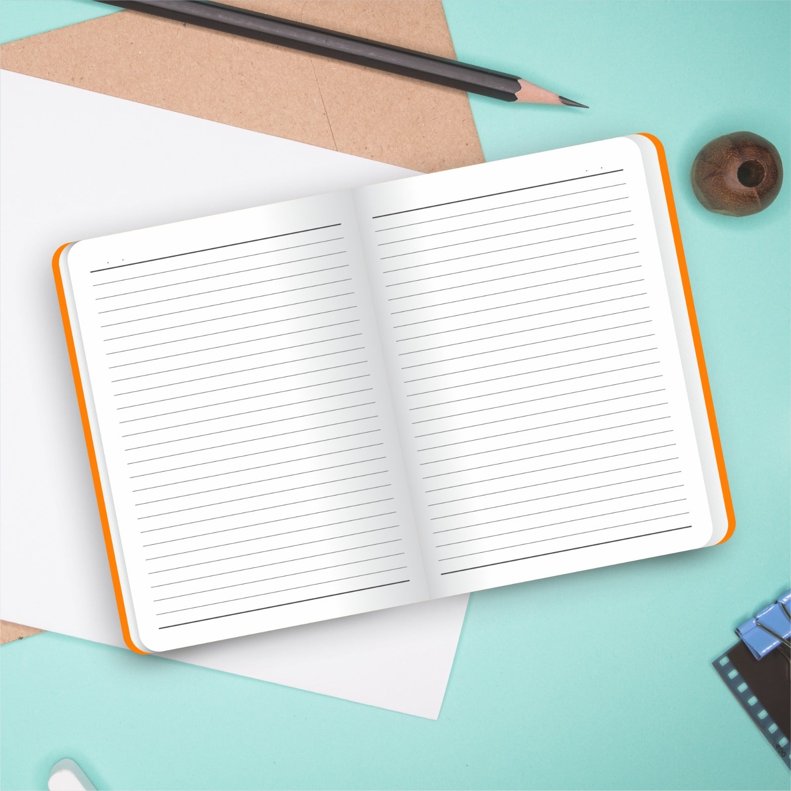 Pragya A5 Journal Notebook Set, 192 Pages, 80 GSM Single Ruled, Soft Cover Design with Printed Effects, Pack of 2
