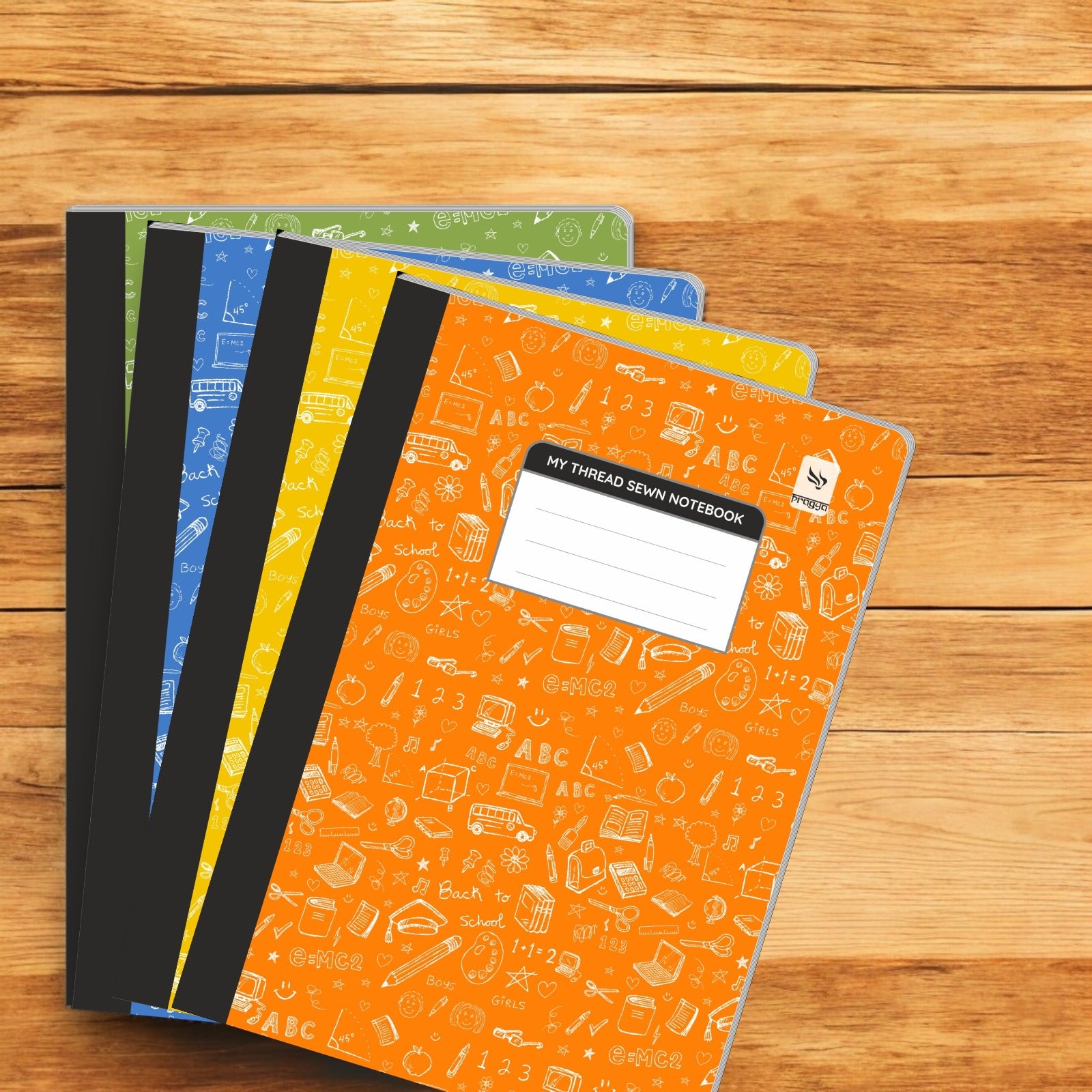 Pragya Pro Series | Thread Sewn Long Notebook - 72 Pages | Single Line | A4 - 29.7cm X 21.0cm | Pack Of 6 Notebooks | Long Size Ruled Notebooks for School Students (72 PAGES)