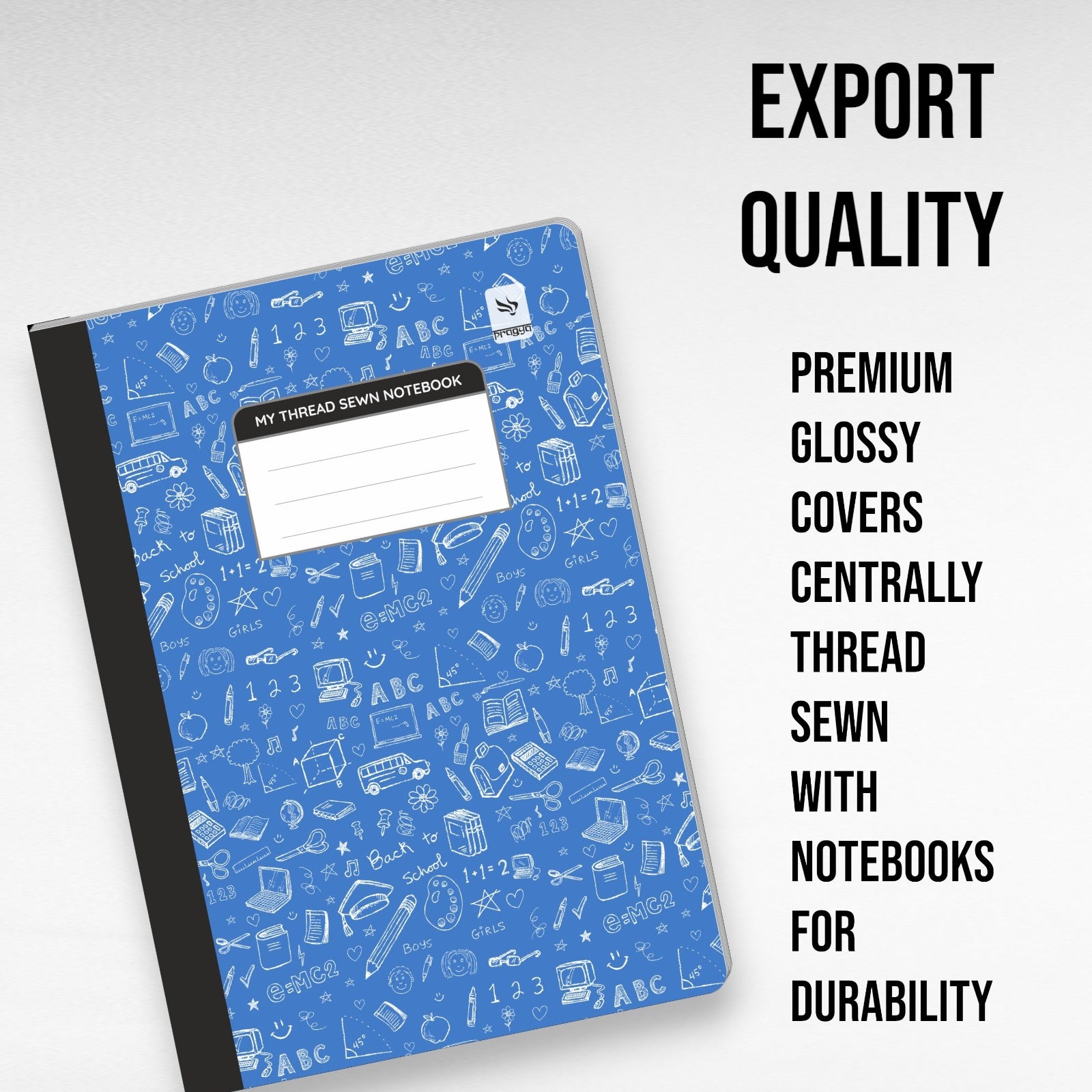 Pragya Pro Series | Thread Sewn Long Notebook - 172 Pages | Single Line | A4 - 29.7cm X 21.0cm | Pack Of 4 Notebooks | Long Size Ruled Notebooks for School Students
