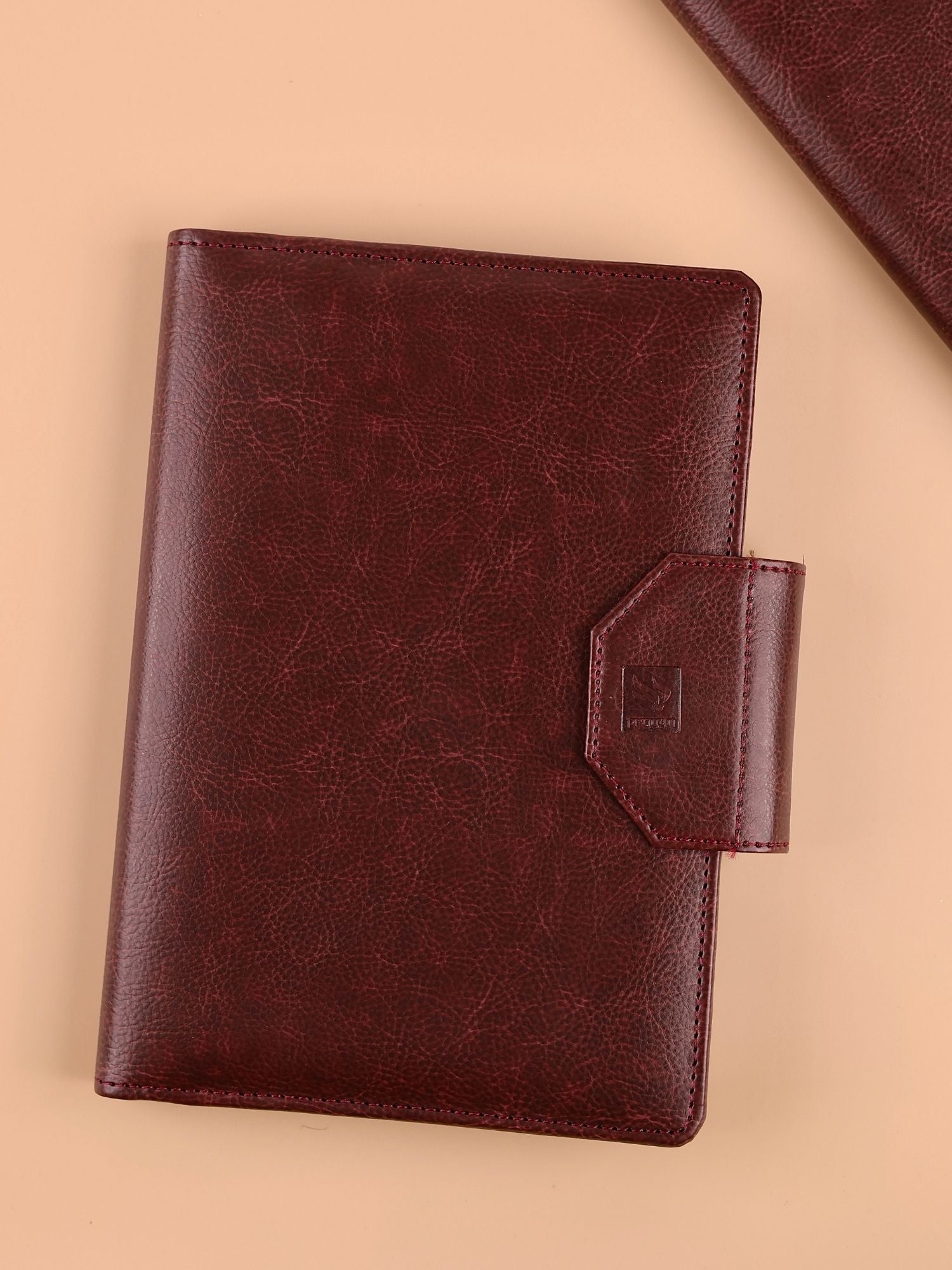 Tan Tab Organiser with Refillable Notebook | Magnetic Closure