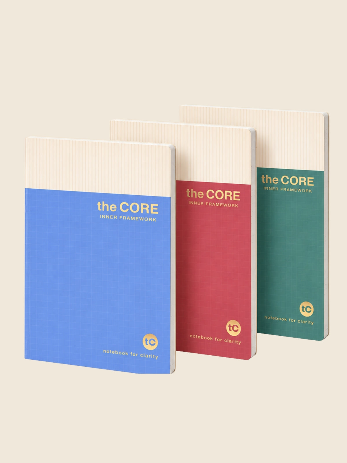 Core Series A4 Notebook | 160 Pages | Ruled | Thread Sewn | Gold Foil Cover