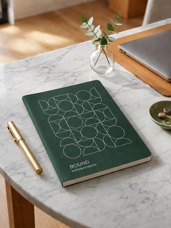 Green Poppy Notebook | A5 | Square Grid | 120 Pages | 80 GSM Paper