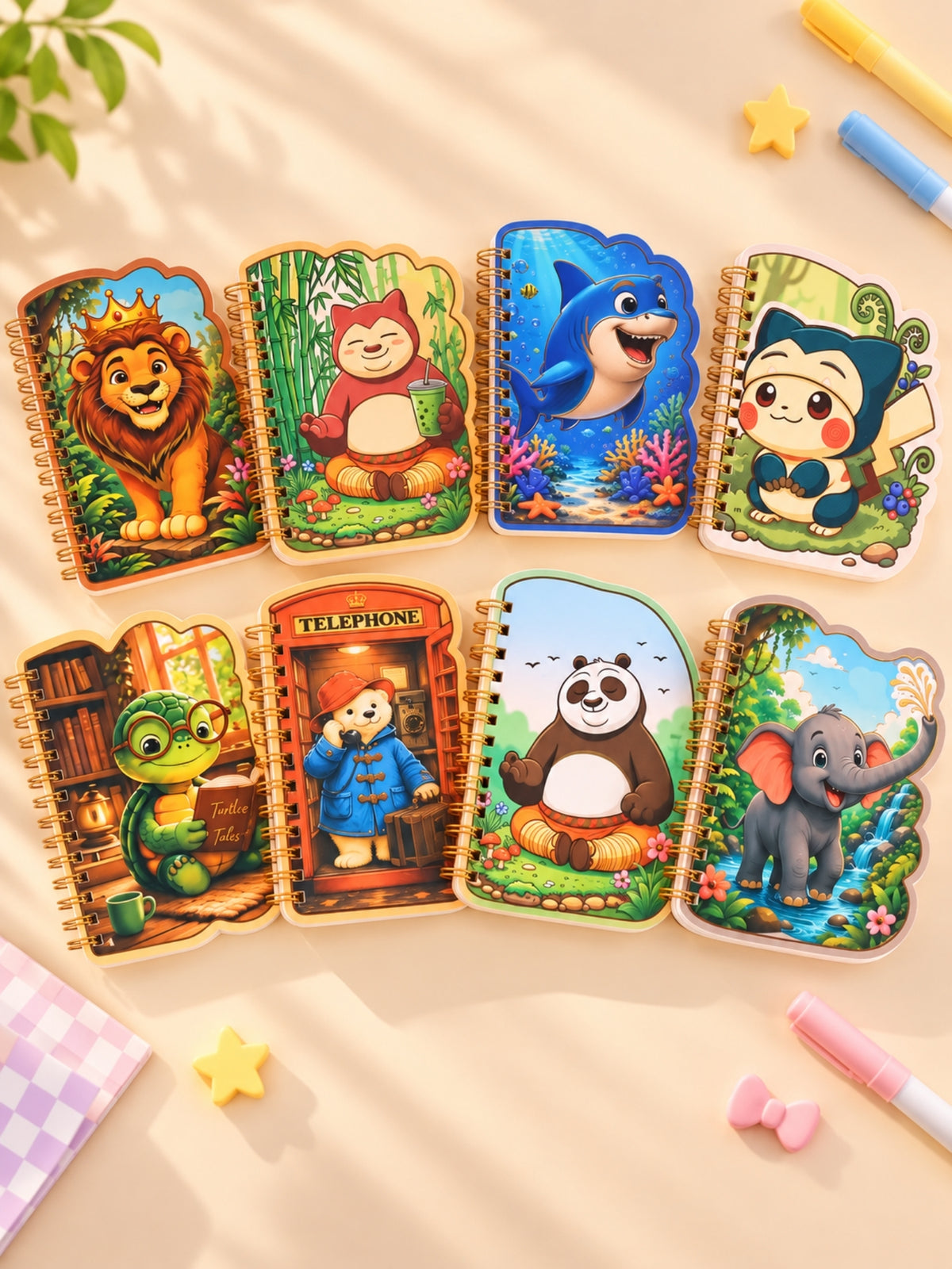 Mega set: Jungle Safari animal notebooks