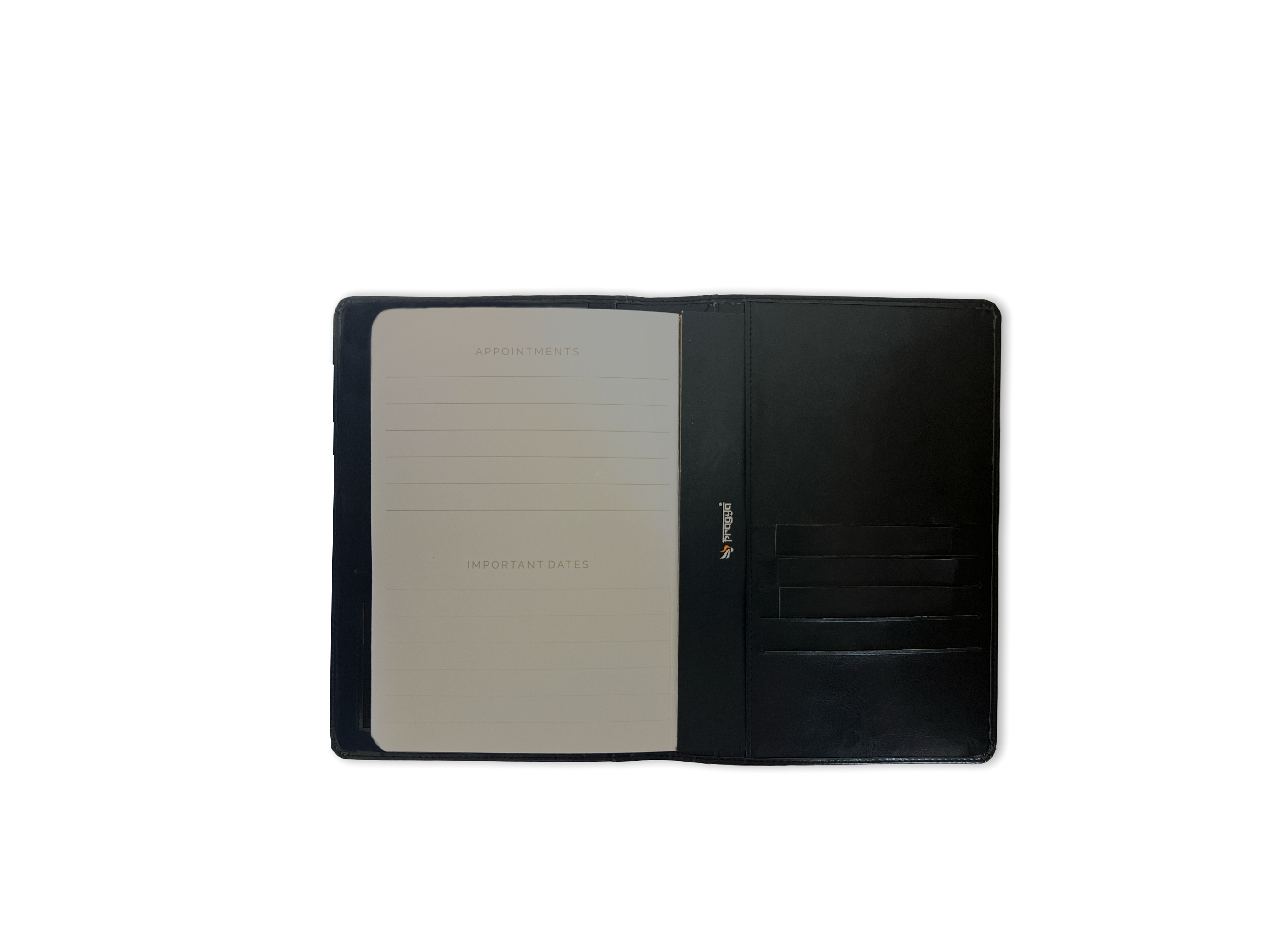 Pragya Elite Collection Soft Leatherette Personal Organizer with Refillable A5 Notepad – Multi-Pocket Design for Cards, IDs & Notes – Compact & Stylish Office and Travel Companion
