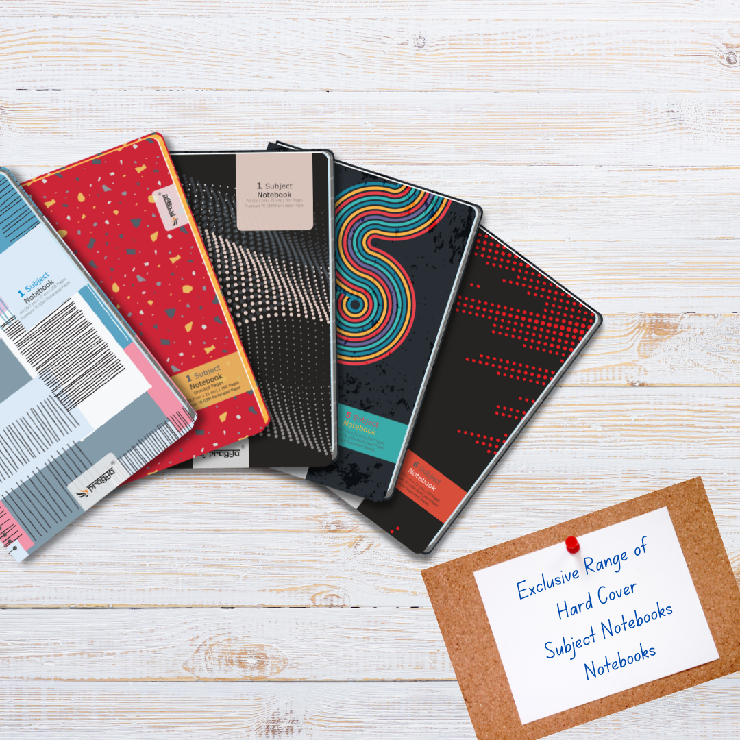 Pragya Elite Collection | Spiral Binding Notebook | Size -  B5 (17.5 x 25 cm) | 6 - Subject Notebook | 300 Pages, Single Ruled | Hard Case Cover | 70 GSM Premium Paper | Durable Notebook for Students & Professionals