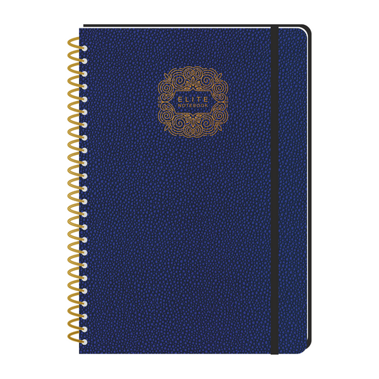 Pragya Executive Series | The Golden Spiral Executive Wirebound Notebook | A5 (14.5 CM x 21 CM) | 80 GSM | 160 Pages, Single Ruled | Leatherette Cover | Single Ruled | Pack of 3 with assorted colours