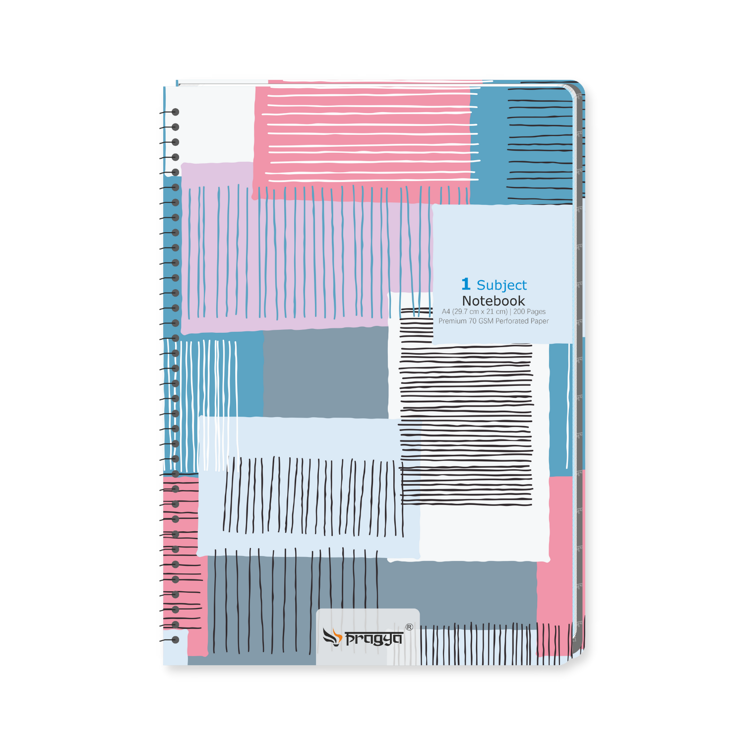 Pragya A4 Notebook (200 Pages, Ruled) Spiral Hard Cover |  Pack of 2