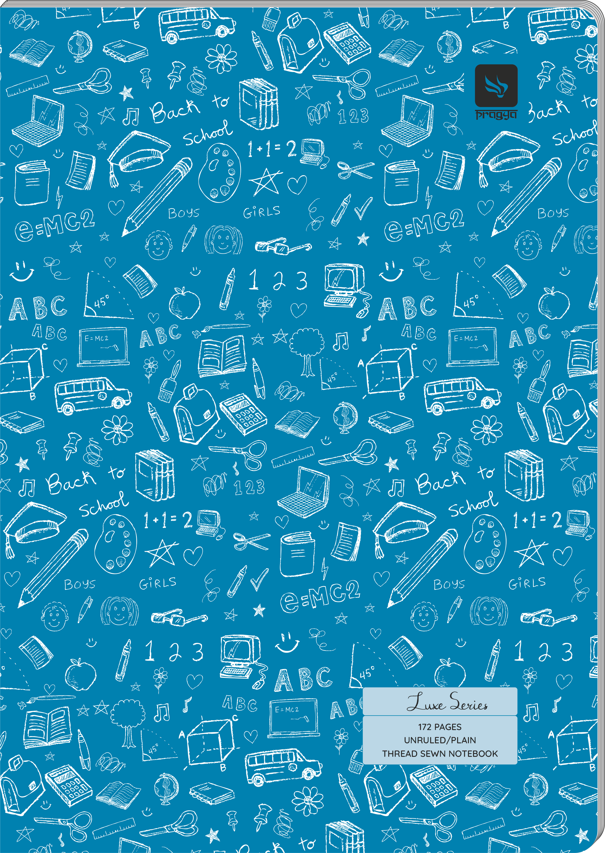 Pragya A4 Notebook (172 Pages, Plain) Thread Sewn Luxe Series | Pack of 6