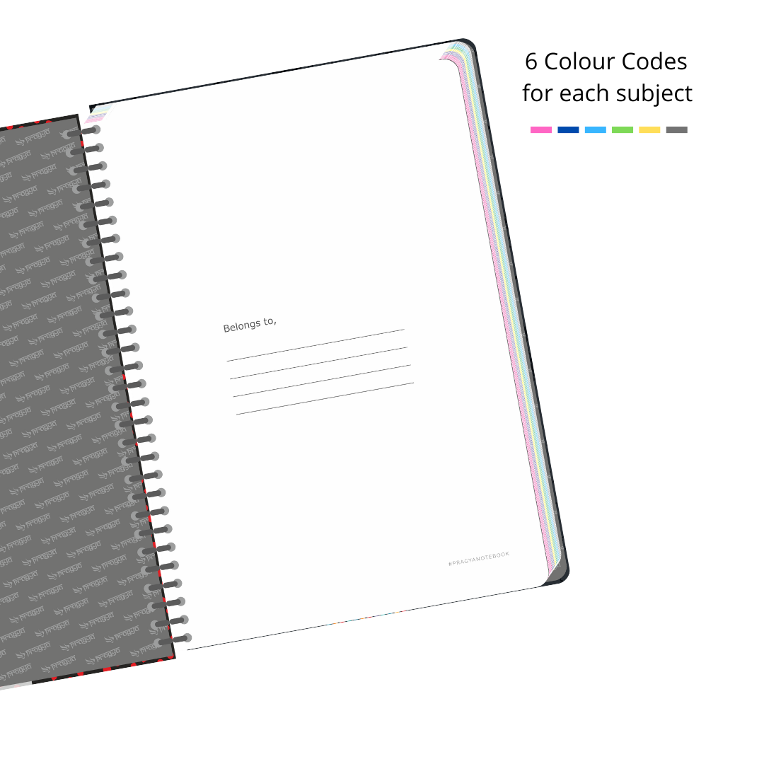 Pragya 6-Subject B5 Notebook (300 Pages, Ruled) Elite Collection Hard Cover  |  Pack of 2