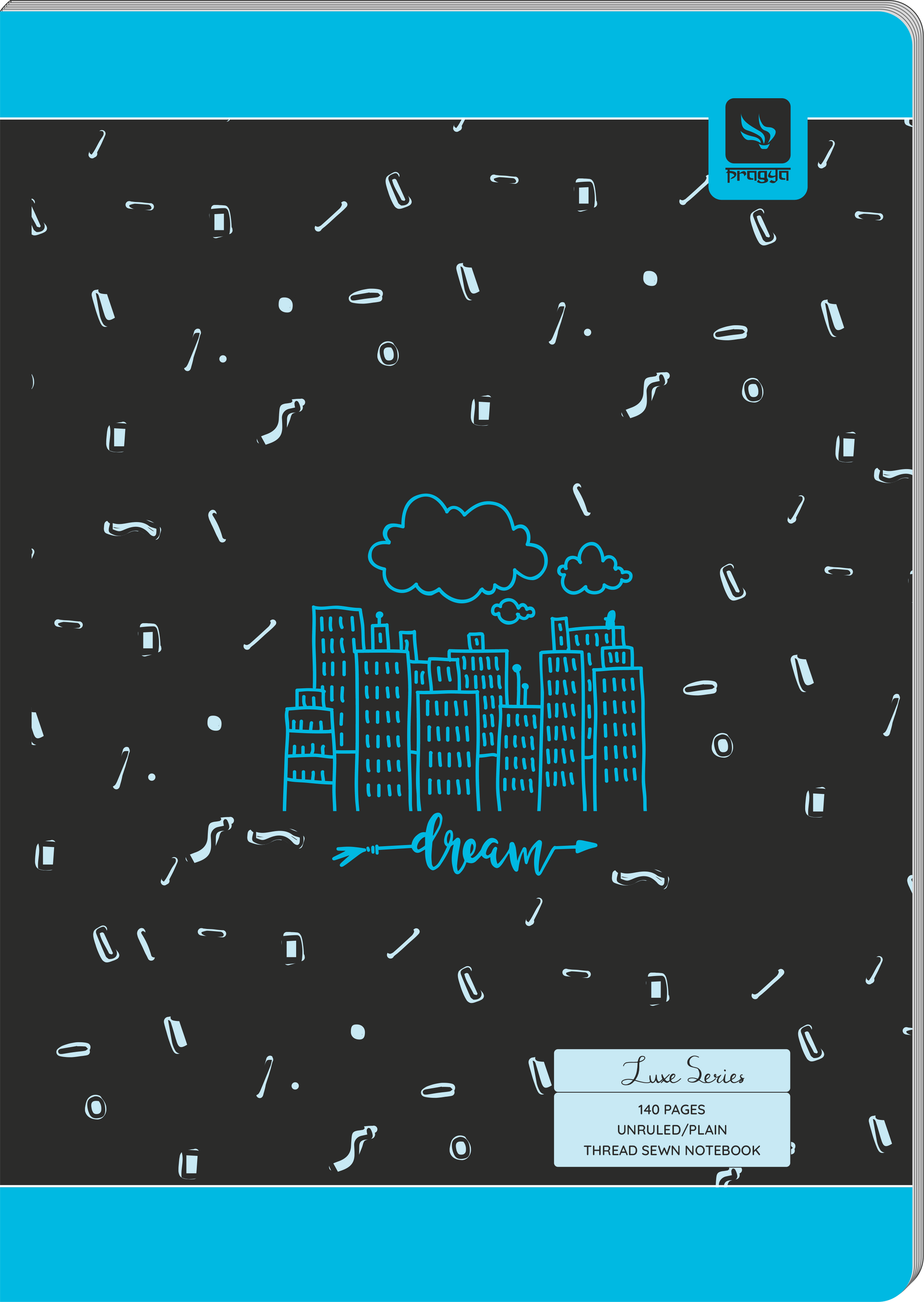 Pragya A4 Notebook Thread Sewn Luxe Series (140 Pages, Unruled/Plain) | Pack of 6