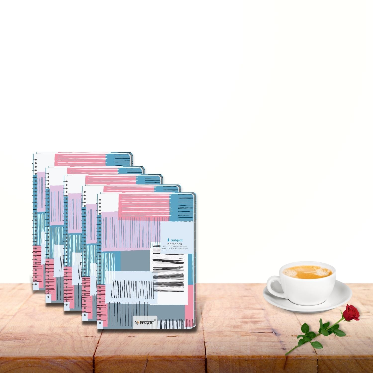 Pragya A4 Notebook (200 Pages, Ruled) Spiral Hard Cover |  Pack of 2