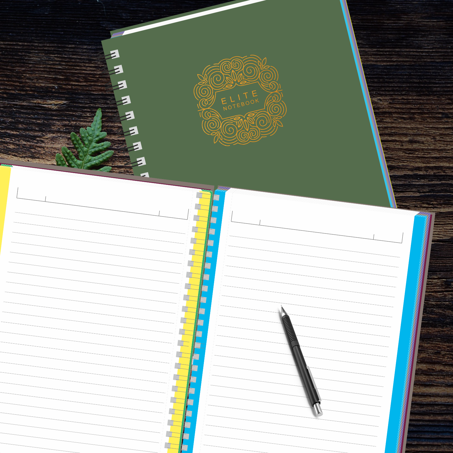 Pragya 4-Subject B5 Notebook (200 Pages, Ruled) Wire Bound - Color Coded  |  Pack of 3