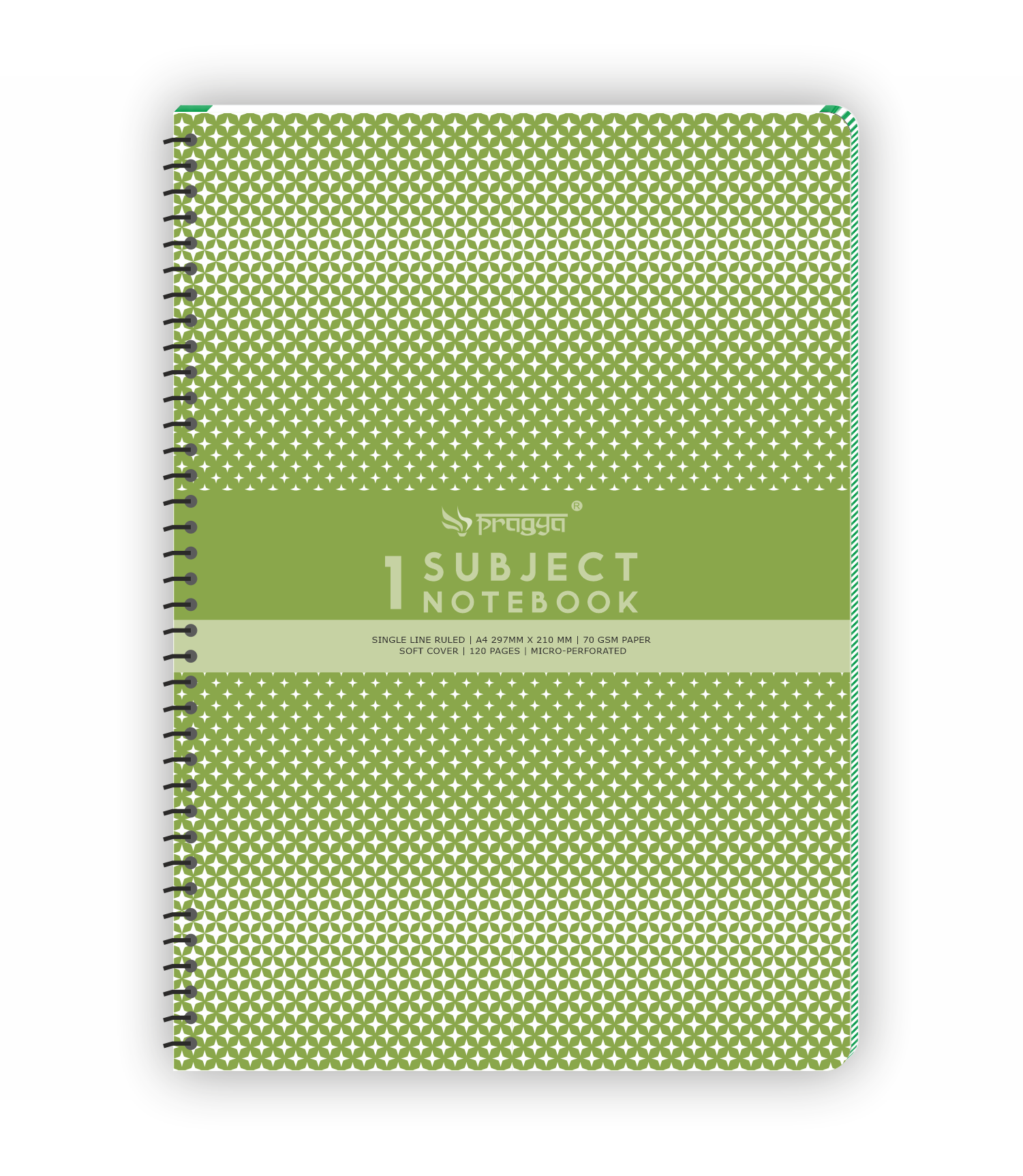 Pragya 1-Subject A4 Notebook (120 Pages, Ruled) Wire-Bound | Pack of 3